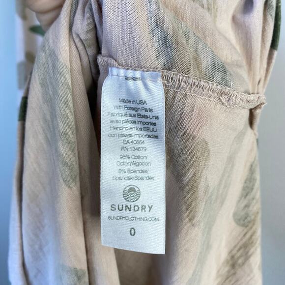 SUNDRY Camo Tank Sleeveless Racerback Midi Dress Size 0 XS Casual Summer - Picture 6 of 8